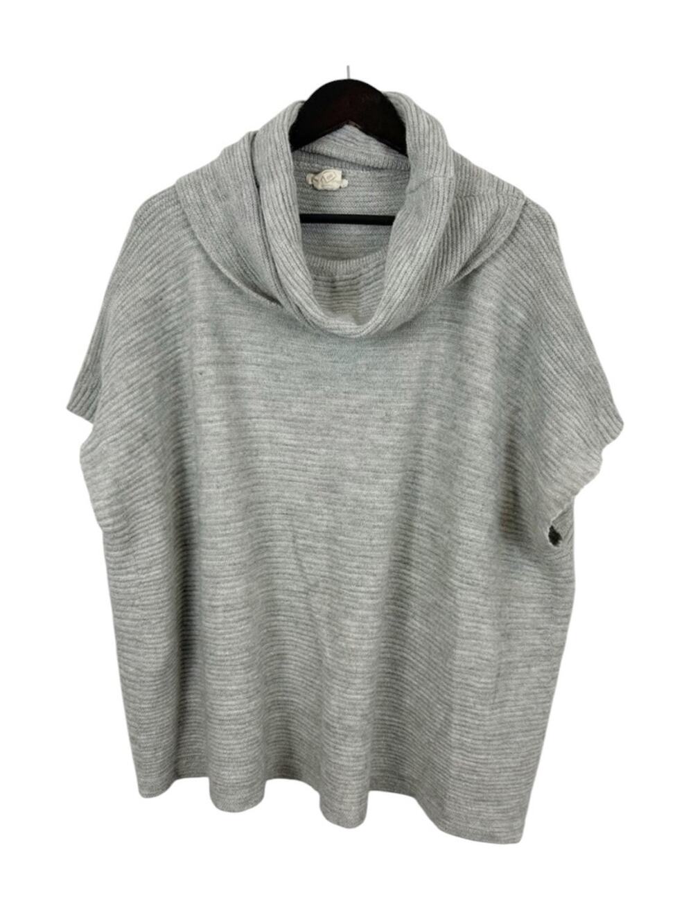 Leroy & Perry Alpaca Blend Gray Cowl Neck Women's One Size